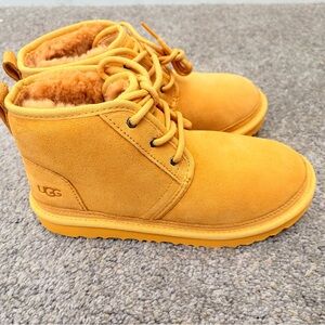 UGG Mustard Suede Boots with Plush Lining